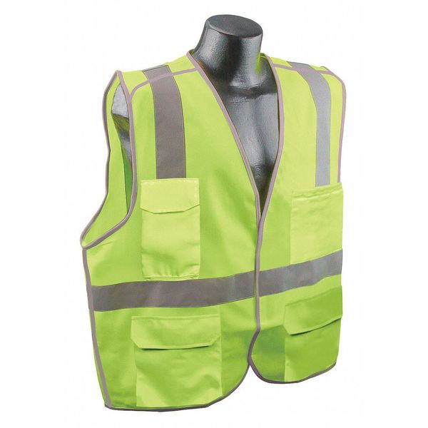 Condor High Visibility Vest, Yllw/Green, 2XL/3XL 53YN11
