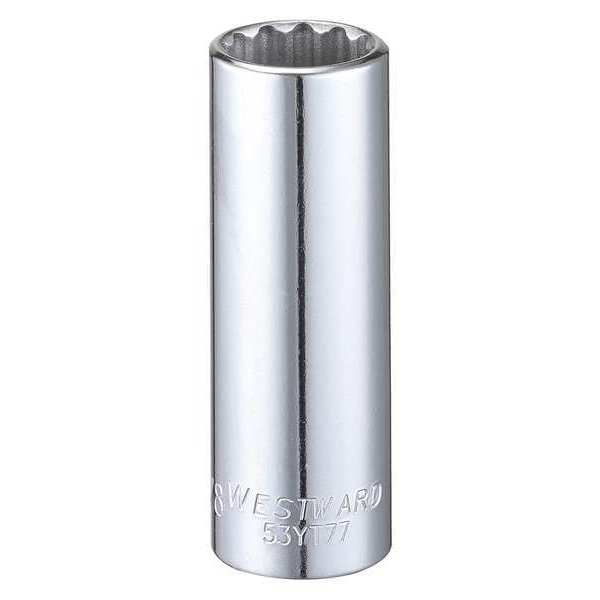 Westward 3/8 in Drive, 5/8" Triple Square SAE Socket, 12 Points 53YT77