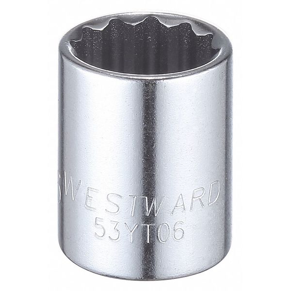 Westward 3/8 in Drive, 9/16" Triple Square SAE Socket, 12 Points 53YT06