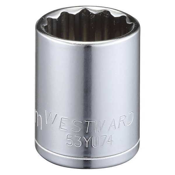 Westward 1/2 in Drive, 23mm Triple Square Metric Socket, 12 Points 53YU74