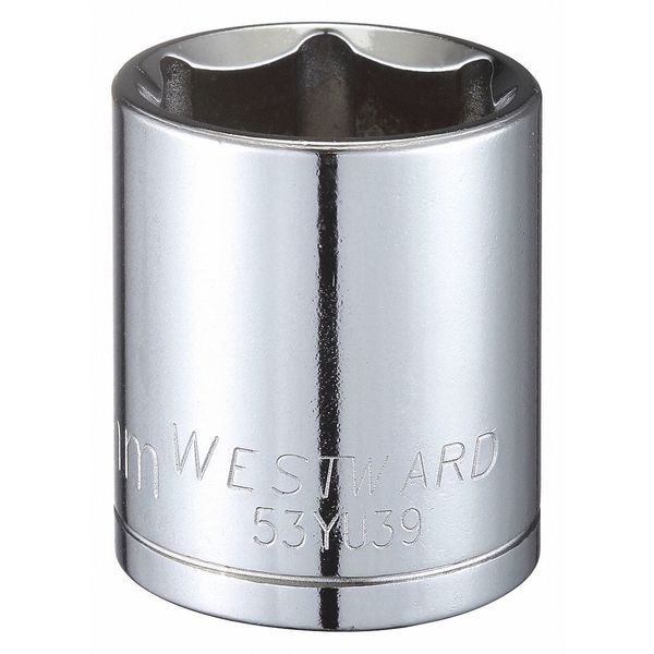 Westward 1/2 in Drive, 27mm Hex Metric Socket, 6 Points 53YU39