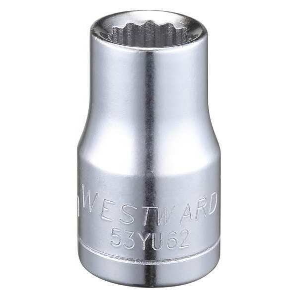 Westward 1/2 in Drive, 11mm Triple Square Metric Socket, 12 Points 53YU62