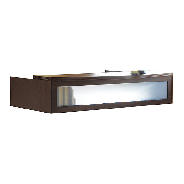 Mayline Reception Desk, 42" D X 72" W X 15-5/8" H, Mocha, MDF (Medium Density Fiberboard) - Platform ARDTCLDC