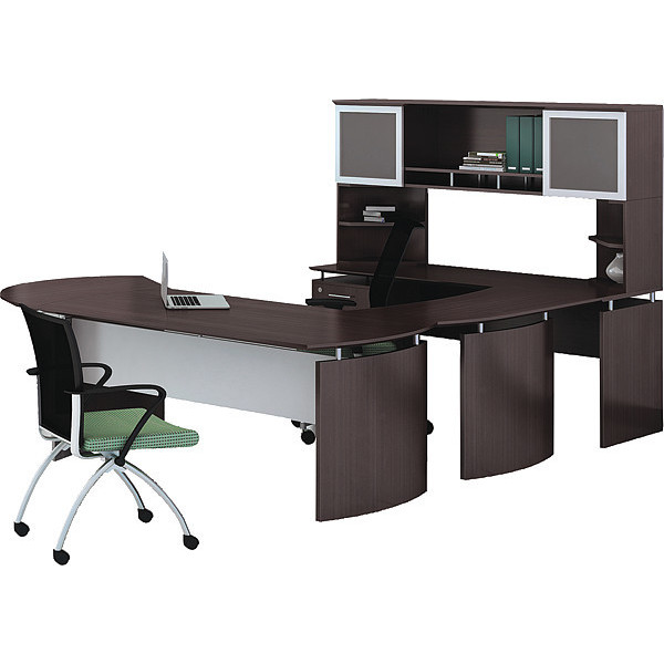 Mayline Desk, 87" D, 108" W, Mocha MNT30LDC