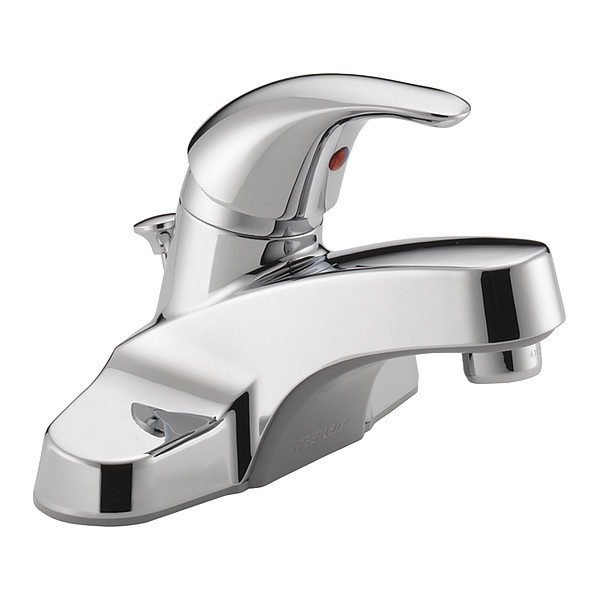 Delta Single Handle 3-hole 4" installation Hole Centerset Lavatory Faucet, Chrome P136LF