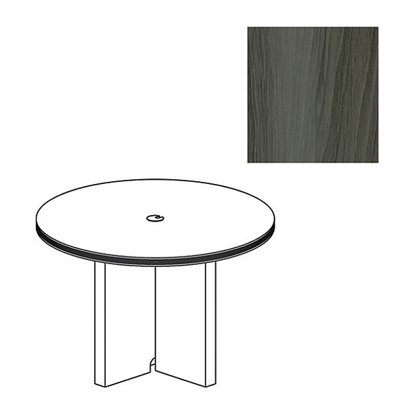 Mayline Round Aberdeen Top/Base 42" Round, Gray, 42 X 42 X 29.5, Wood Top, Grey ACTR42LGS