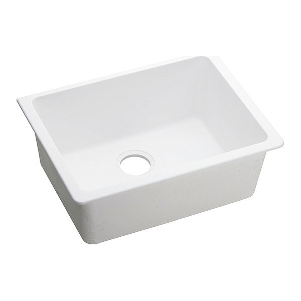 Elkay Sink, Undermount Mount, 0 Hole, White Finish ELGU2522WH0