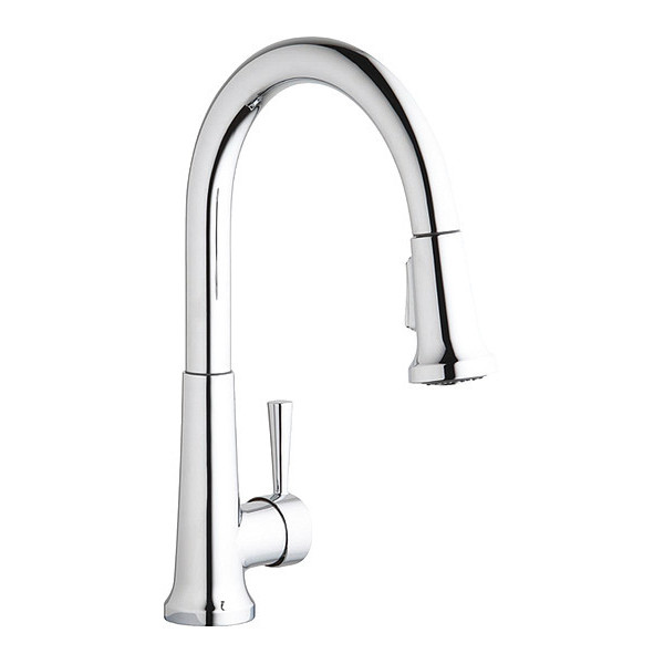 Elkay Single Hole Only Mount, 1 Hole Faucet, Pull-Down, Kitchen, Chrome LK6000CR