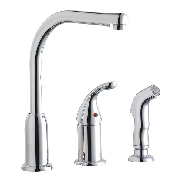 Elkay Remote Lever Handle, Residential 3 Hole Faucet, Remote Levr, Side Spray, Chro LK3001CR