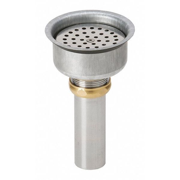 Elkay 1-1/2" O.D Pipe Dia., Chrome Plated Brass, Drain, Strainer LKPDVR18B