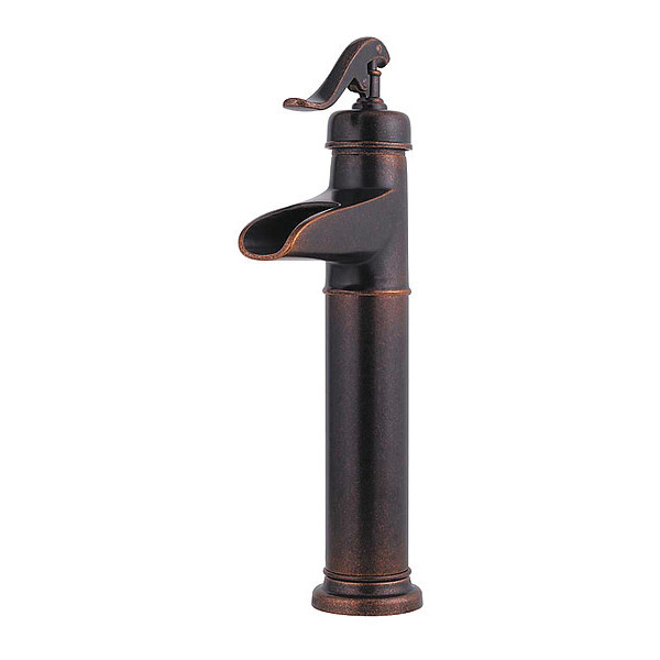 Pfister Single Handle Single Hole Mount, 1 Hole Vessel Faucet, Rustic Bronze LF-040-YP0U