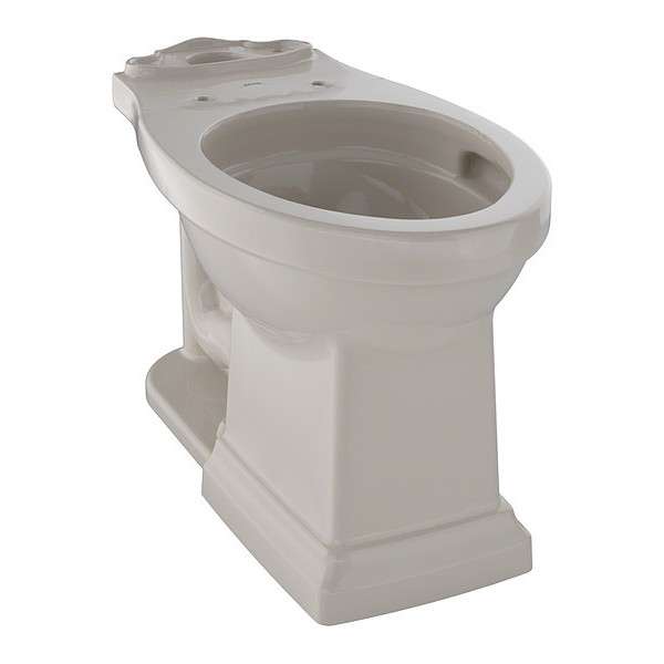 Toto Toilet Bowl, 1.0 gpf, Tornado, Floor Mount, Elongated, Bone C404CUFG#03