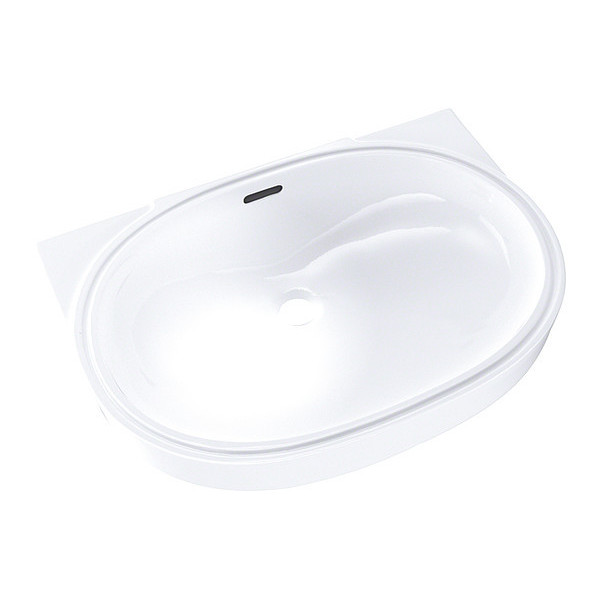 Toto Bathroom Sink w/CeFiONtect, Cotton White LT546G#01