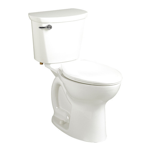 American Standard CadetPro Rh Rf 10" R 6LL/Seat Wh, 1.6 gpf, Cadet Flushing System, Floor Mount, Round, White 215BB.004.020