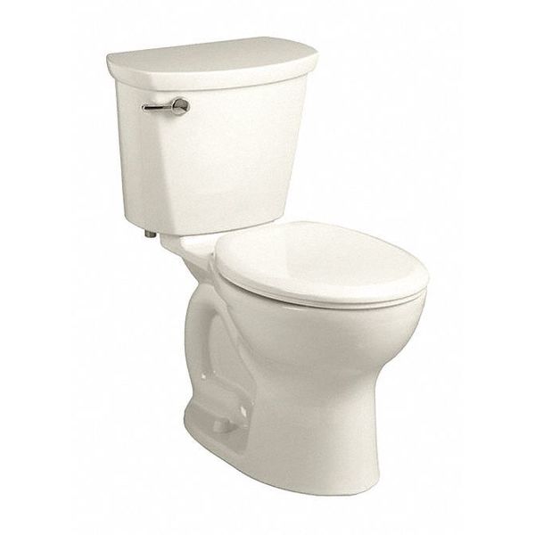 American Standard Cadet Pro Rf Combo L/Seat Lin, 1.6 gpf, Cadet Flushing System, Floor Mount, Round, Linen 215DA.004.222