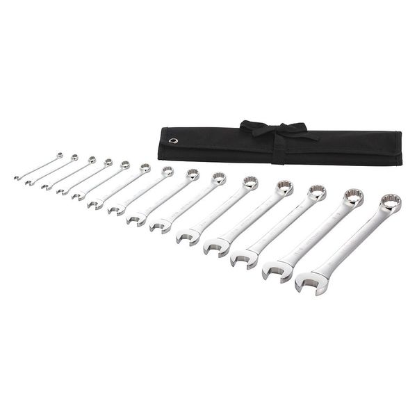 Westward Combination Wrench Set, 14 Pieces, 12 Pts 54DF98