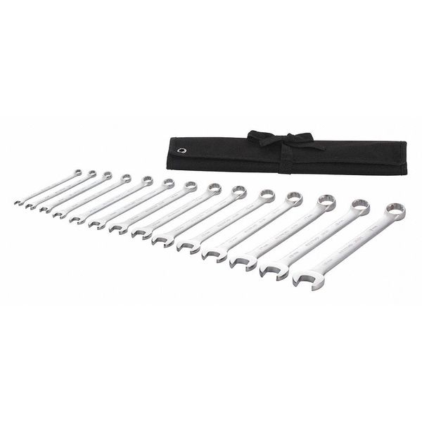 Westward Combination Wrench Set, 14 Pieces, 12 Pts 54DG03