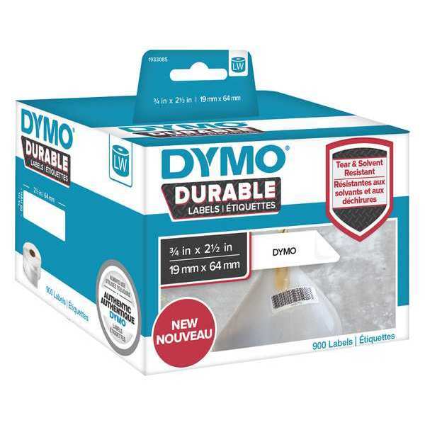 Dymo Label Tape Cartridge, Black/White, Labels/Roll: Continuous 1933085
