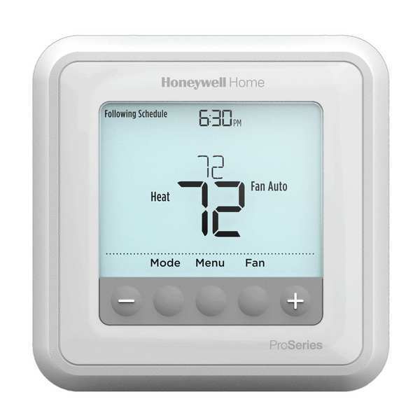 Honeywell Home Programmable Thermostat, 7, 5-2, 5-1-1 Programs, 2 H 1 C, Wall Mount, Hardwired/Battery, 20/30VAC TH6210U2001/U