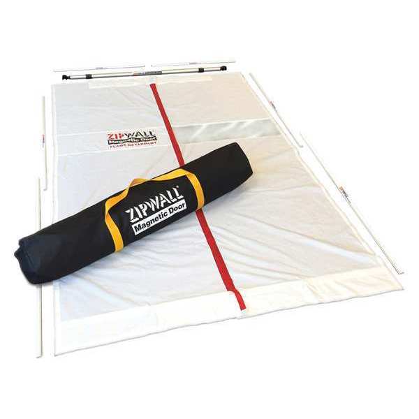 Zipwall Dust Barrier Door Kit, 7 ft. 2" H, White MDK