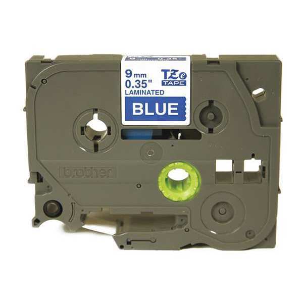 Brother Label Tape Cartridge, White on Blue, Labels/Roll: Continuous TZe525