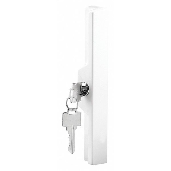 Primeline Tools Sliding Door Outside Pull, with Key, White Diecast (Single Pack) C 1120