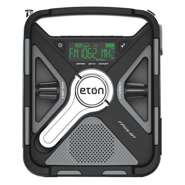 Eton Weather Radio, Gray, 7-7/64" L NFRX5BTWXBG