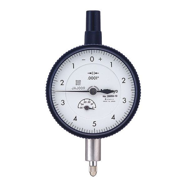 Mitutoyo Dial Indicator, 0 to 0.050" Range, White 2805AB-10