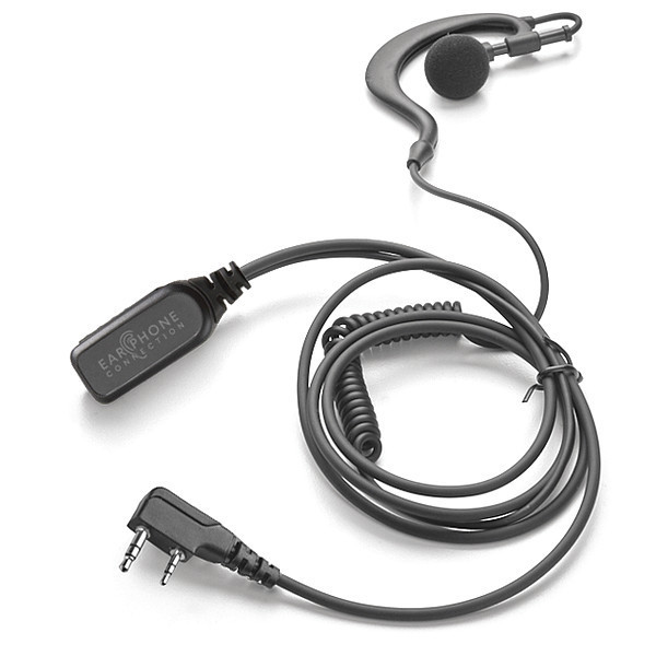 Earphone Connection Earhook Lapel Microphone, Black EP301