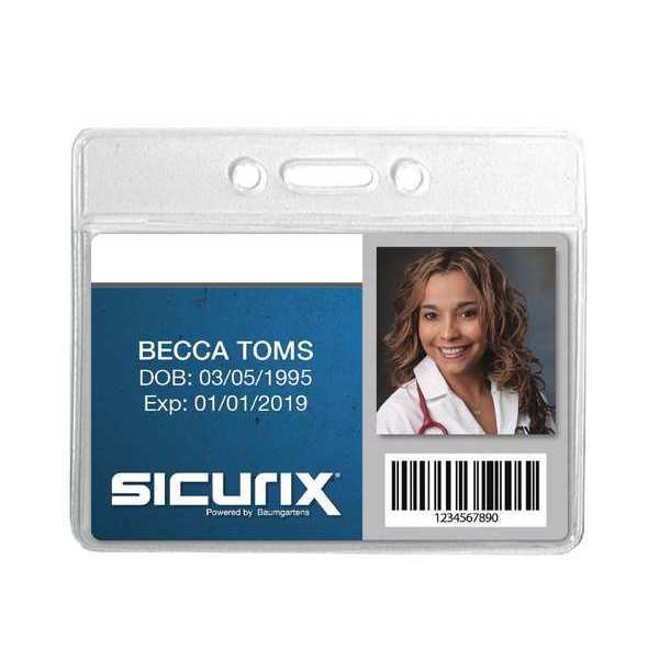 Sicurix ID Badge Holder, Horizontal, PK50 BAU 67815