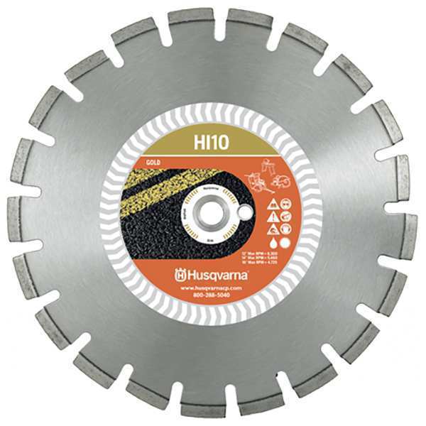 Husqvarna Diamond Saw Blade, Wet/Dry Cutting Type HI10-16