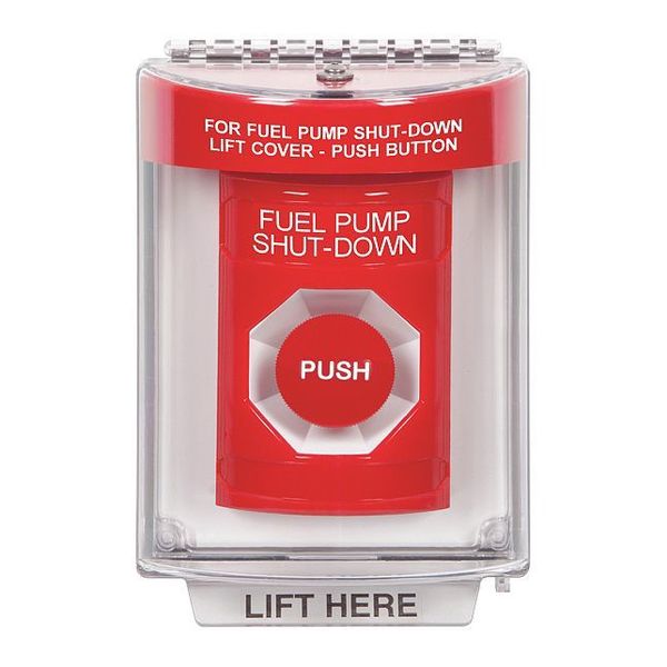 Safety Technology International Fuel Pump Shutdown Push Button, Red Color SS2034PS-EN