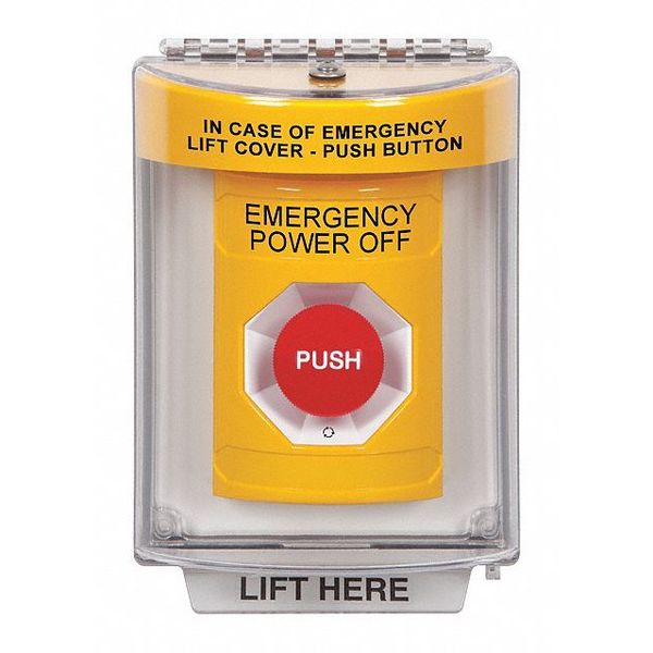 Safety Technology International Emergency Power Off Push Button, 2-7/8" D SS2241PO-EN