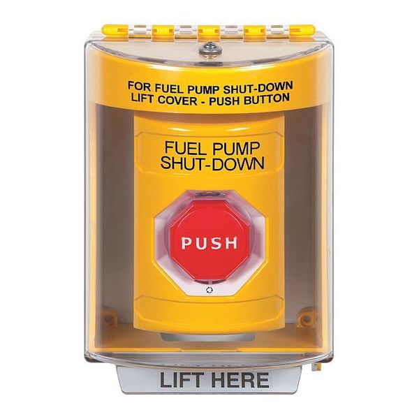 Safety Technology International Fuel Pump Shutdown Push Button, 2-7/8" D SS2279PS-EN