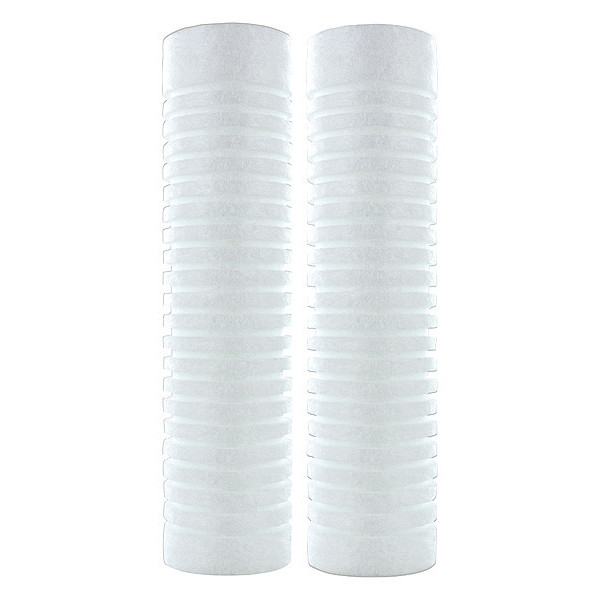 Trident Filter Cartridge, 7 gpm, 50 Micron, 2-1/2" O.D., 9 7/8 in H, 2 PK 54JJ98