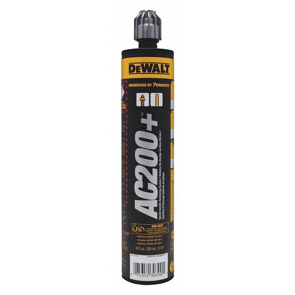 Dewalt AC200+ Acrylic, 10 Oz Container Size Cartridge, Includes Mixing Nozzle PFC1271050