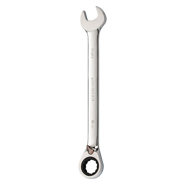 Westward Ratcheting Wrench, Combination, SAE, 7/8" 54PP43