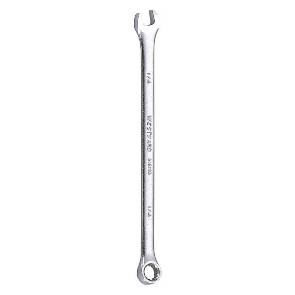 Westward Combination Wrench, 1/4", SAE, Satin 54RY93