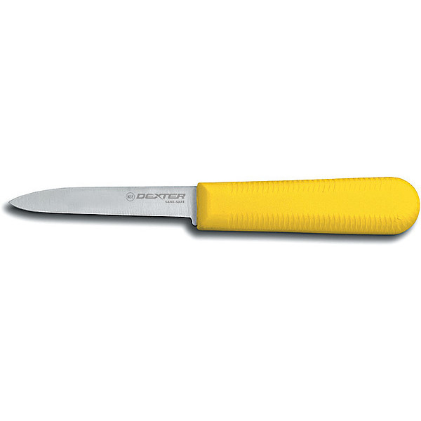Dexter Russell Paring Knife, 3-1/4" L, SS Blade, Yellow 15303Y