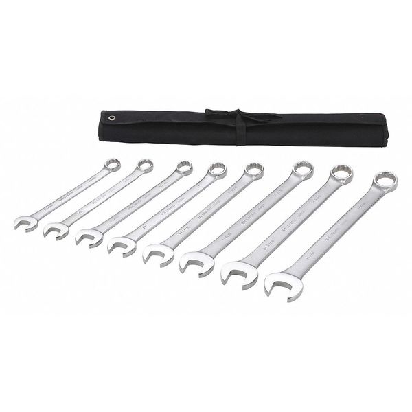 Westward Combination Wrench Set, Standard, SAE 54RZ51