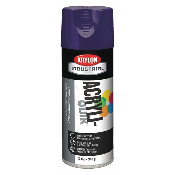 Krylon Industrial Spray Paint, Saftey Purple, Gloss, 12 oz K01913A07