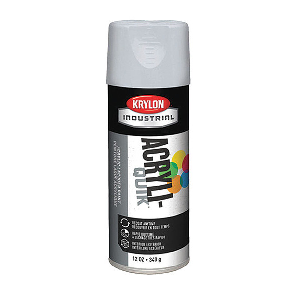 Krylon Industrial Spray Paint, White, Flat, 12 oz K01502A07