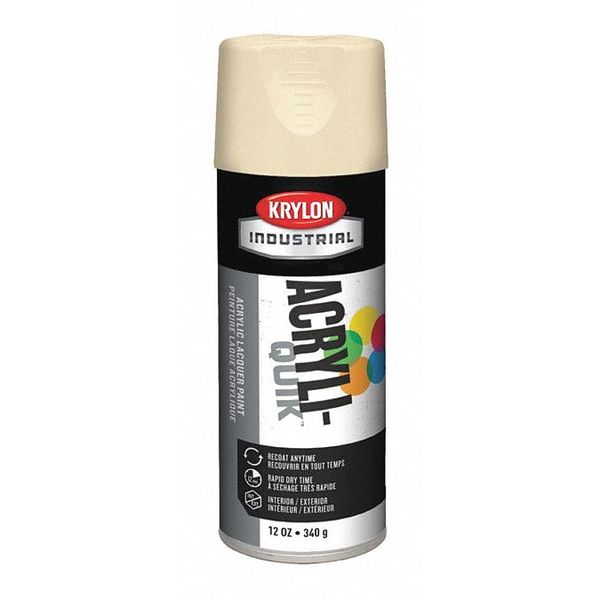 Krylon Industrial Spray Paint, Almond, Gloss, 12 oz K01506A07