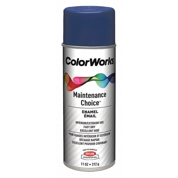Krylon Industrial Spray Paint, Navy Blue, Gloss, 10 oz. CWBK01107