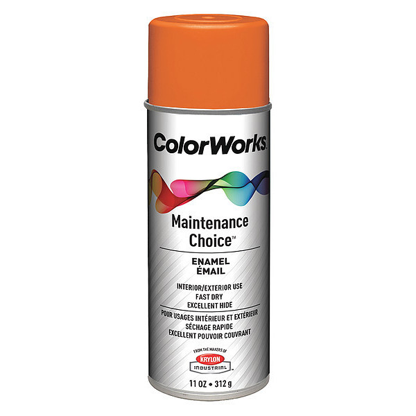 Krylon Industrial Spray Paint, Safety Orange, Gloss, 10 oz. CWBK01167