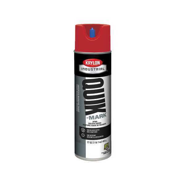 Krylon Industrial Inverted Marking Paint, 17 oz., Red, Solvent -Based A03611007
