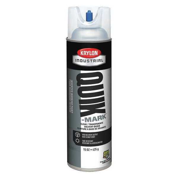 Krylon Industrial Inverted Marking Paint, 16 oz., Clear, Solvent -Based A03600007