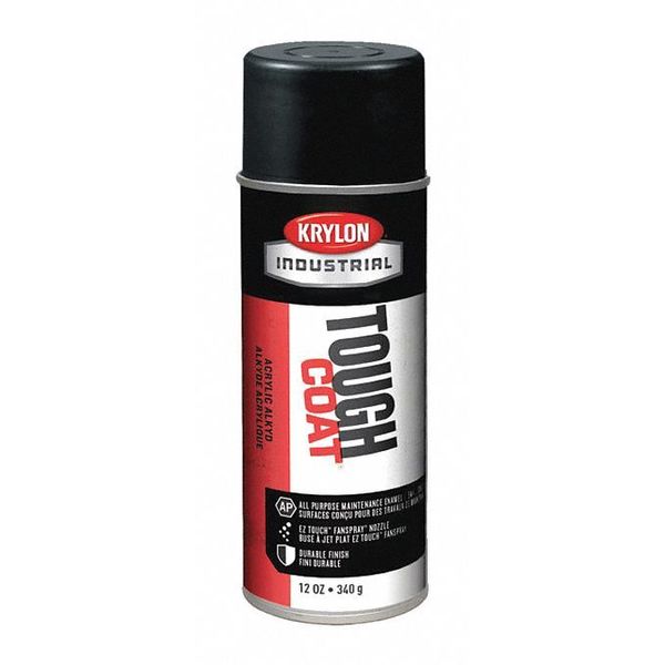 Krylon Industrial Rust Preventative Spray Paint, Black, Flat, 12 oz A03727007