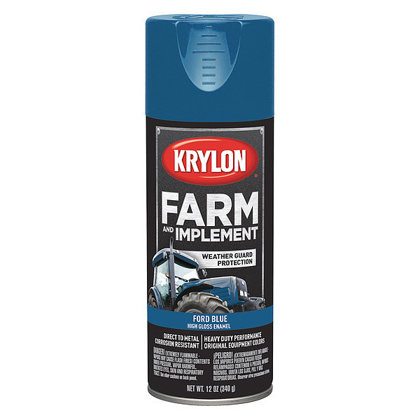 Krylon Spray Paint, Ford Blue, High-Gloss, 12 oz K01936008