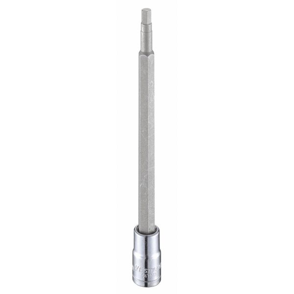 Westward 1/4 in Drive Hex Socket Bit Metric 4 mm Tip, 4 3/4 in L 54TM20